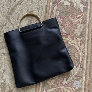 Black H&M Purse With Gold Handles
